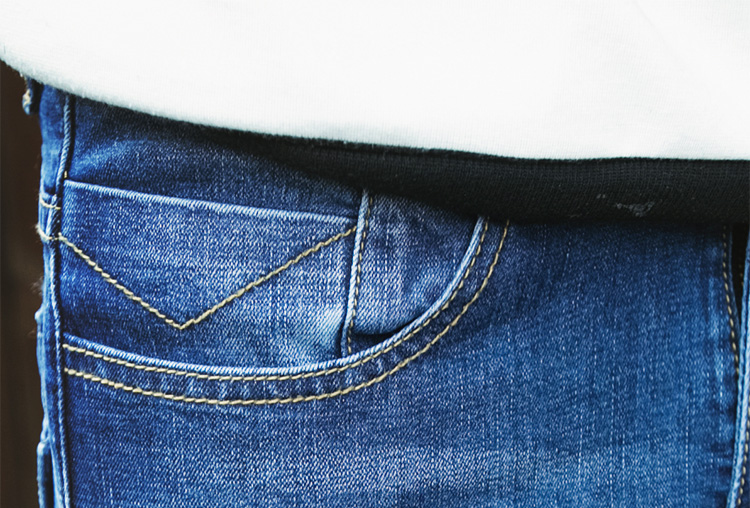 古莱登(godlike) 春夏款小脚牛仔裤男 四季潮男修身微弹蓝色水洗牛仔