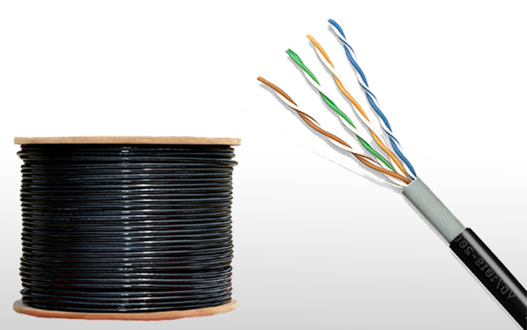 5全铜/纯铜网络线100m300米/箱双绞阻水网线宽带网络摄像机 铜线0.