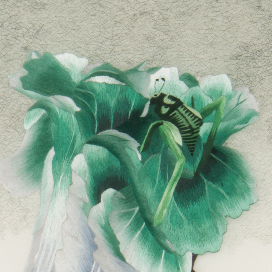 中级美术师卢宝棋苏绣真丝《百财》平/乱针绣 天工艺品