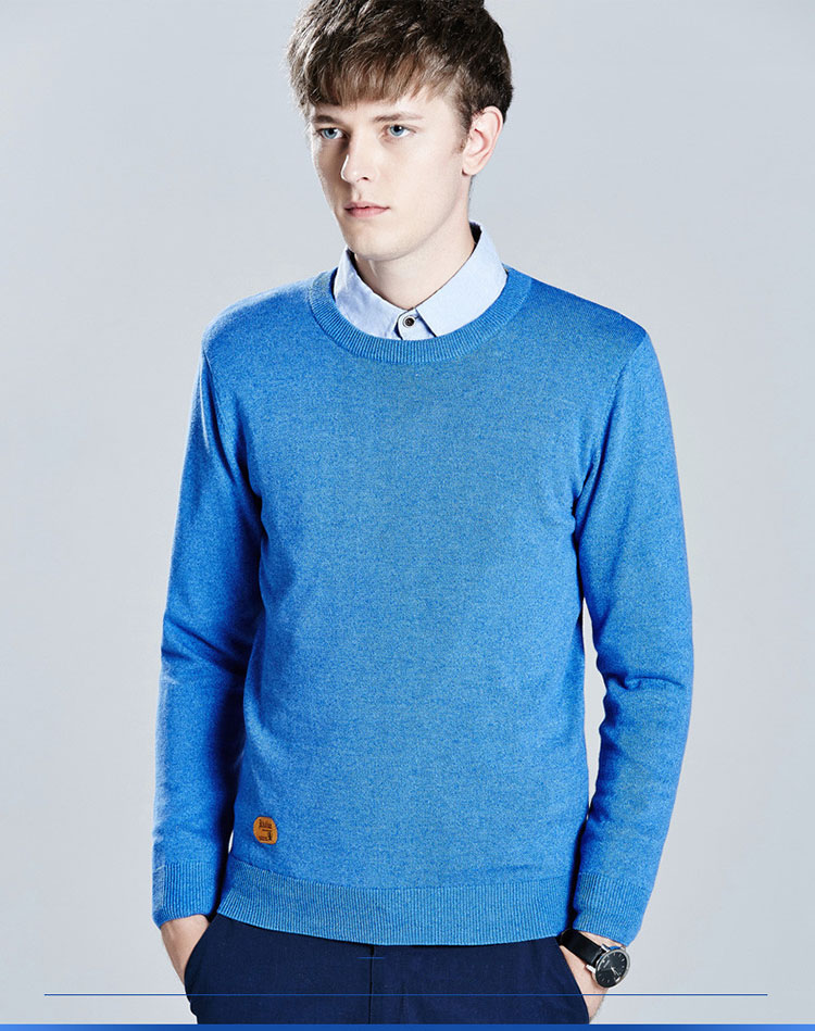 士格诚品2015年秋冬新款时尚潮流毛衣男士针织衫sg6265 深蓝色 m【图