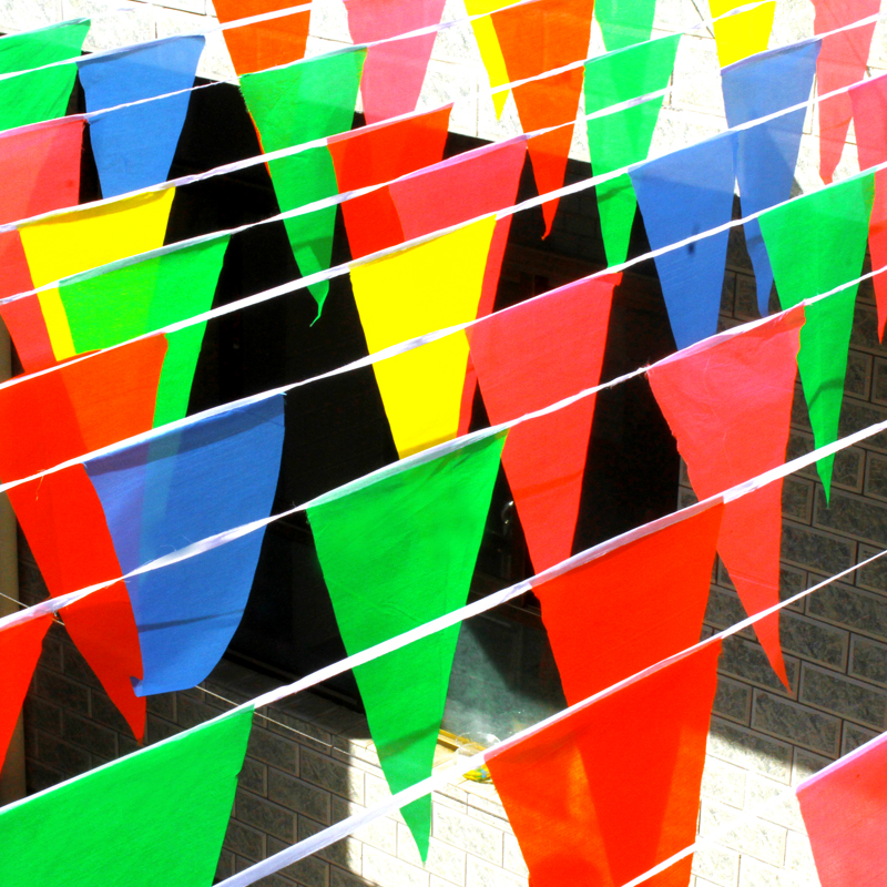 和居家 彩旗 开张婚庆 三角旗 三角彩旗 小彩旗三角串旗 小红旗 大号