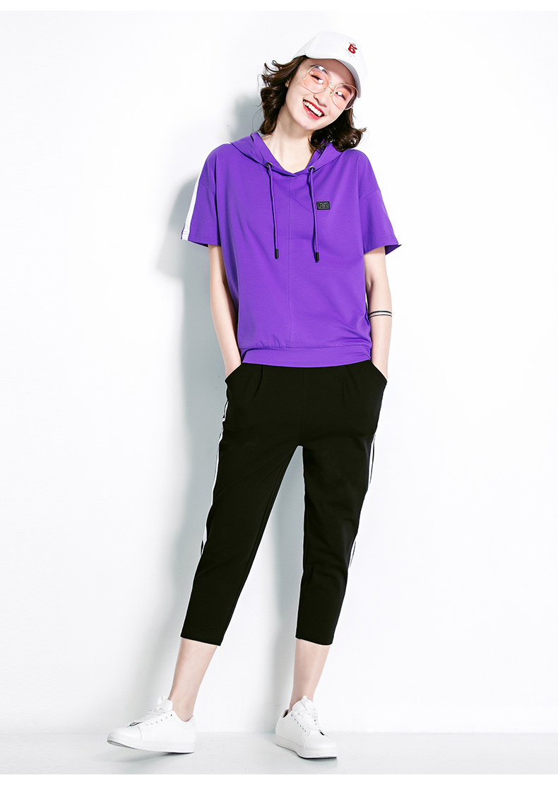 自由呼吸运动服套装女2018新品韩版女装休闲装夏季宽松夏天两件套