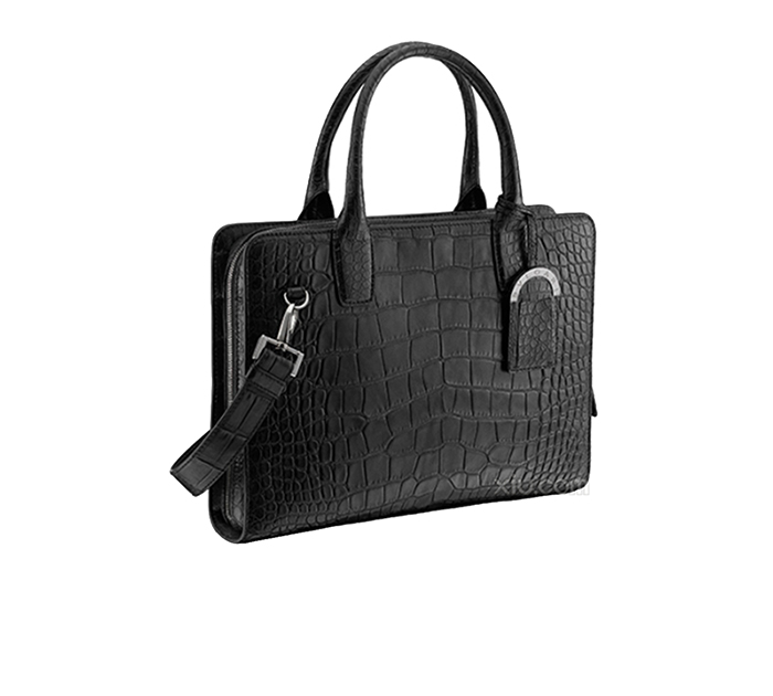 bvlgari 宝格丽 男士鳄鱼皮公文包 38994 黑色 f