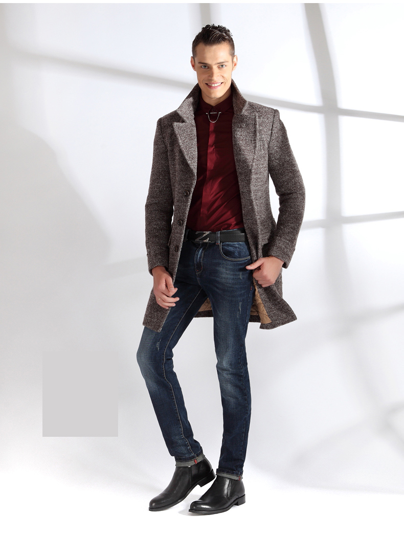 翠迪鸟 欧美圆头时尚内增高头层牛皮保暖舒适男士休闲高帮皮鞋 黑色