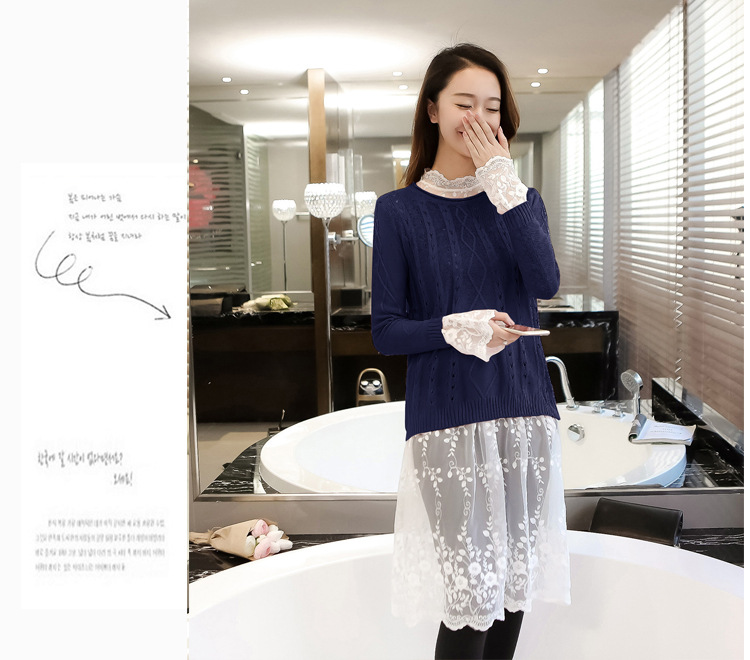 
                                        傲衣炫连衣裙2017秋季女装新款婚宴婚庆礼服蕾丝长袖针织大码妈妈装旗袍裙子秋冬6188 灰色 2XL                