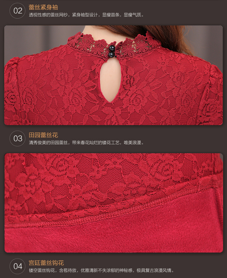 艾格巴莎 2016新款大码休闲打底长袖中长T恤女A8092 酒红色 M