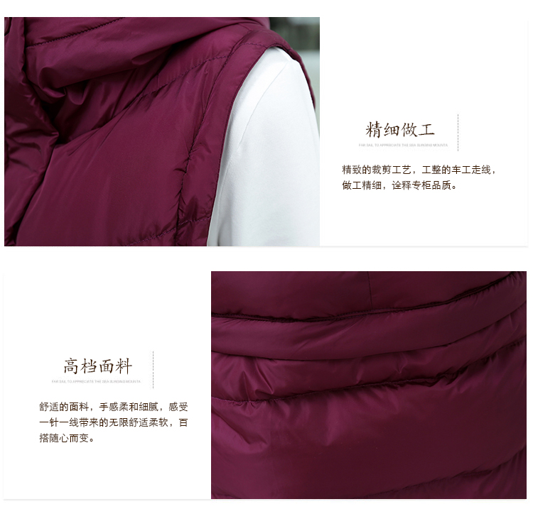 菱苡 2015冬装新款韩版时尚百搭长短两穿式棉马甲女秋冬中长款棉马夹L897 卡其色 M