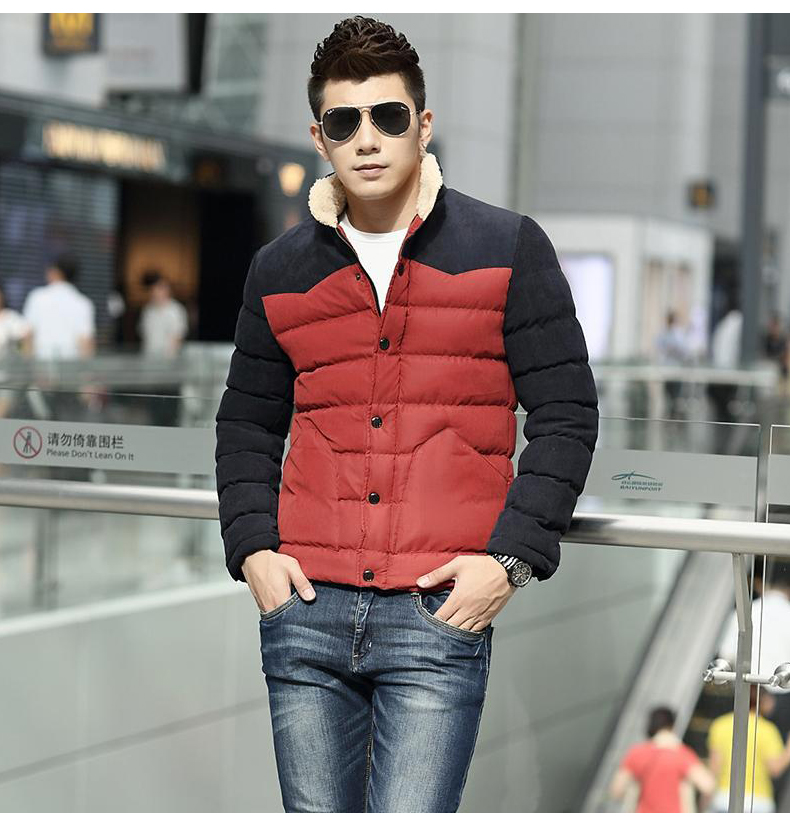 senleis男装棉衣棉服秋冬新款保暖以纯色为主外套男m01090004- 5558酒