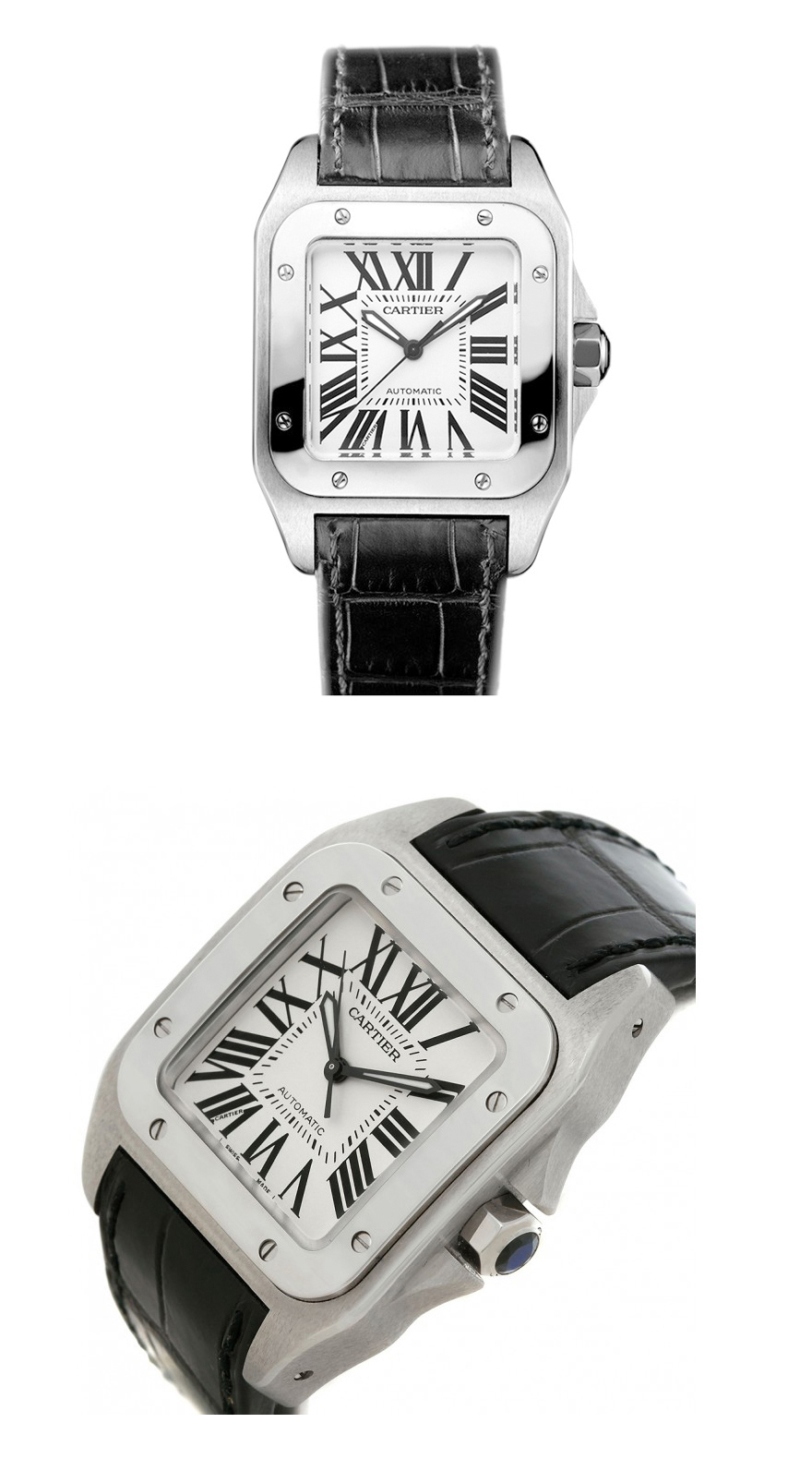 【9.9新】未使用 卡地亚 santos系列 自动机械男表 w20106x8