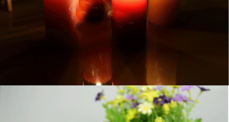 安礼轩香薰无烟蜡烛生日婚庆婚礼求婚蜡烛浪漫欧式圆柱香味蜡烛 5*5--热带水果/红