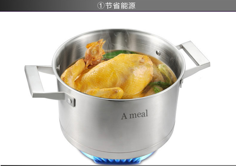 Ameal德式优质不锈钢蒸锅厨房锅加厚复底三层蒸锅多层锅具电磁炉通用锅具汤锅蒸格