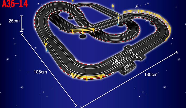 轨道/助力 华一 儿童玩具轨道双人手摇发电遥控电动汽车双赛道路轨