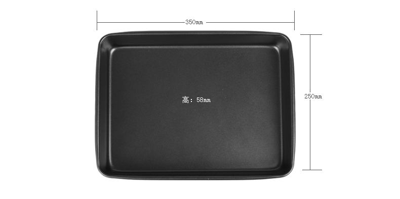 
                                        君之 深烤盘烤箱用不粘烘焙饼干蛋糕模具家用长方形烤盘不沾 中号 手工测量有误差                