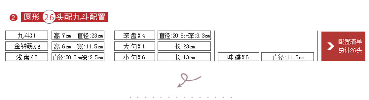 
                                                                                瓷物语餐具套装陶瓷碗盘碟青花瓷碗套装礼品 26头雪语花香配汤碗                