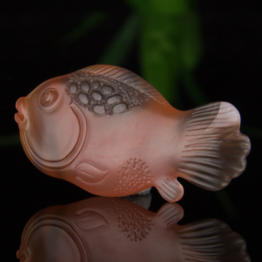 省级玉雕大师冯卫强南红玛瑙《小鱼1》10.2g天工艺品