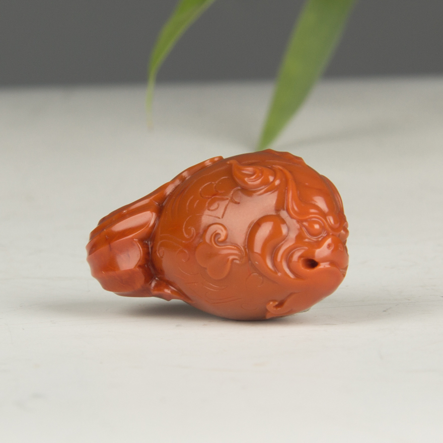 高大伟南红玛瑙《鱼化龙》20.5g【苏州玉石文化行业协会】