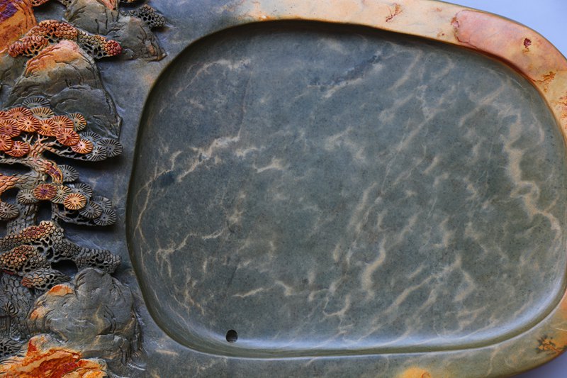 茶盘《富春山居》绿端