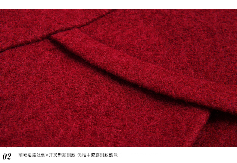 
                                        丽尚佰莲2016秋冬毛呢半身裙OL职业包臀裙 短裙 LS001# 酒红色毛呢款 M                