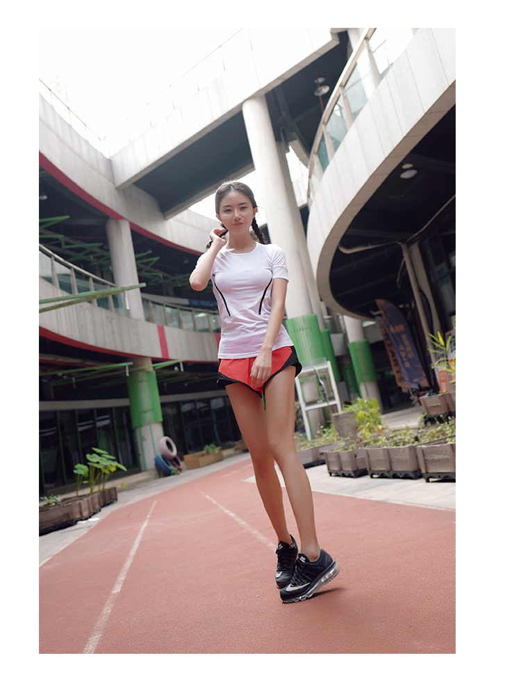 夏季健身短裤女防走光运动热裤健身房外穿宽松速干高腰瑜伽跑步裤