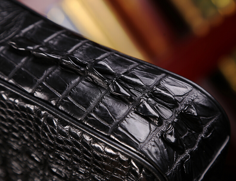 卡梵蒂gavadi 单肩包 男公文包鳄鱼皮男士斜挎包 男时尚男士真皮商务