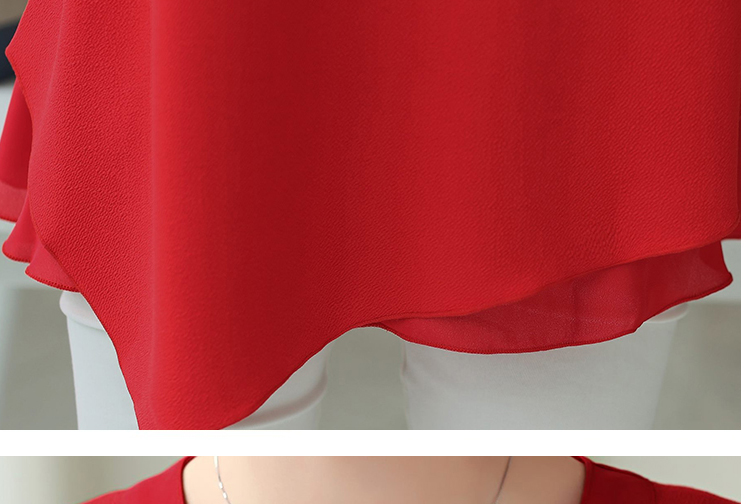 尚爱尚恋 雪纺衫女 LXFS012 红 XXL