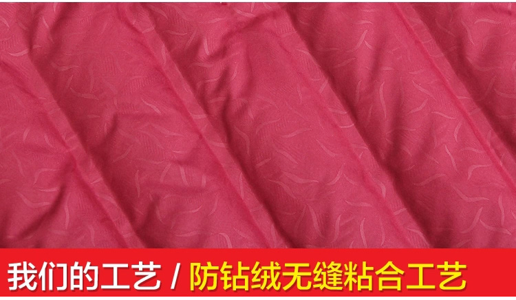 南极人秋冬中老年修身羽绒保暖裤女款 中高腰加绒加厚羽绒内胆裤子 蕾丝红牡丹  蜂窝护膝 XXXL
