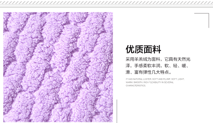美人春 沙发垫 防滑 皮沙发垫防滑羊羔绒沙发垫 暖冬紫 70*70cm