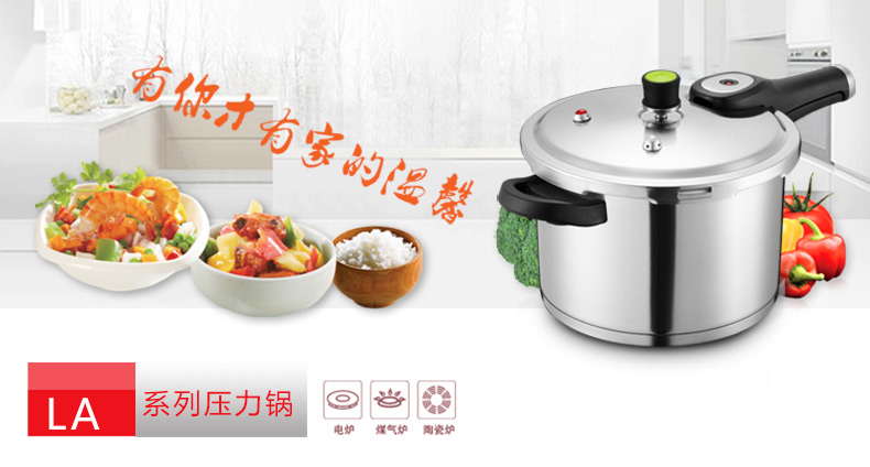 
                                        爱仕达（ASD） 高压锅燃气阿拉贡304不锈钢压力锅 电磁炉通用 22cm LA1822                