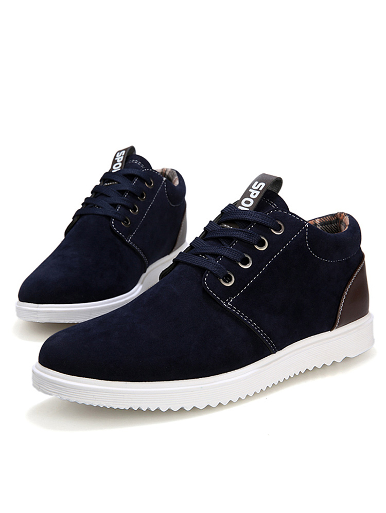 昆仑豹时尚休闲鞋春秋新款男士休闲皮鞋平底低帮系带鞋时尚潮鞋 hd