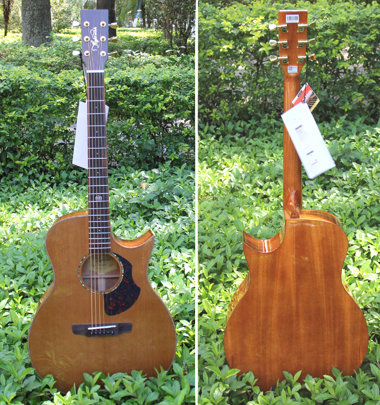 nightwish 拉维斯 n550d 650dc单板民谣吉他 缺角面单木吉它 n-550dc