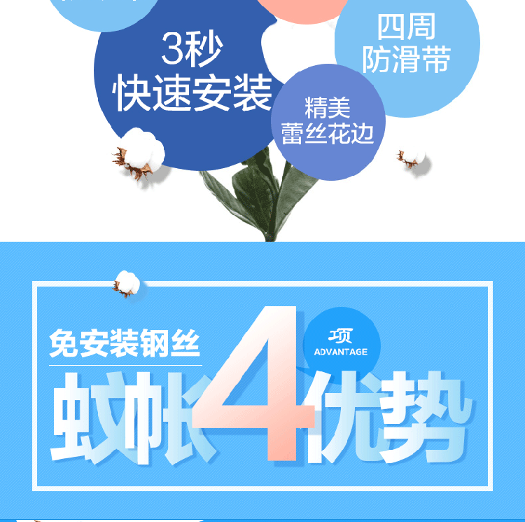 非凡之恋全自动钢丝蚊帐免安装蒙古包双开门 紫色 1.8m床