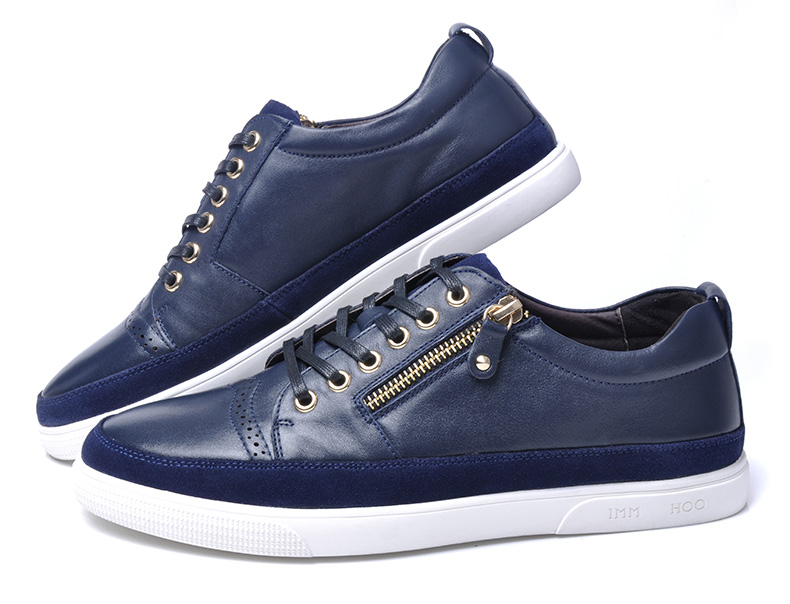 麦高男鞋秋冬新品头层牛皮商务休闲鞋 男士皮鞋板鞋韩版潮流系带皮鞋