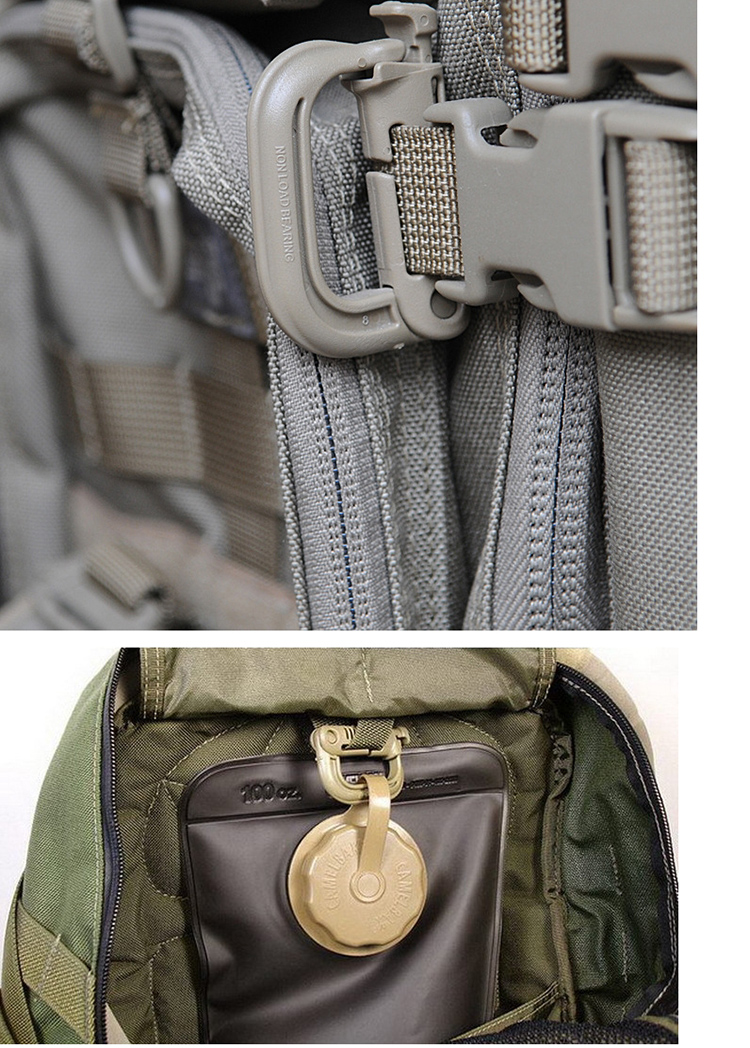 d型环挂扣登山扣 钥匙扣装备 itw扣具 高强度轻量 颜色随机