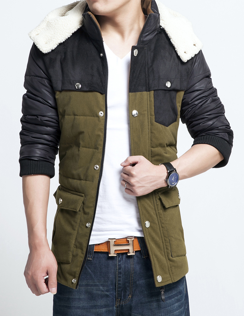 男装 棉服 沁鸿(qinhong) 沁鸿服饰大码加厚棉衣男士2015冬装新品