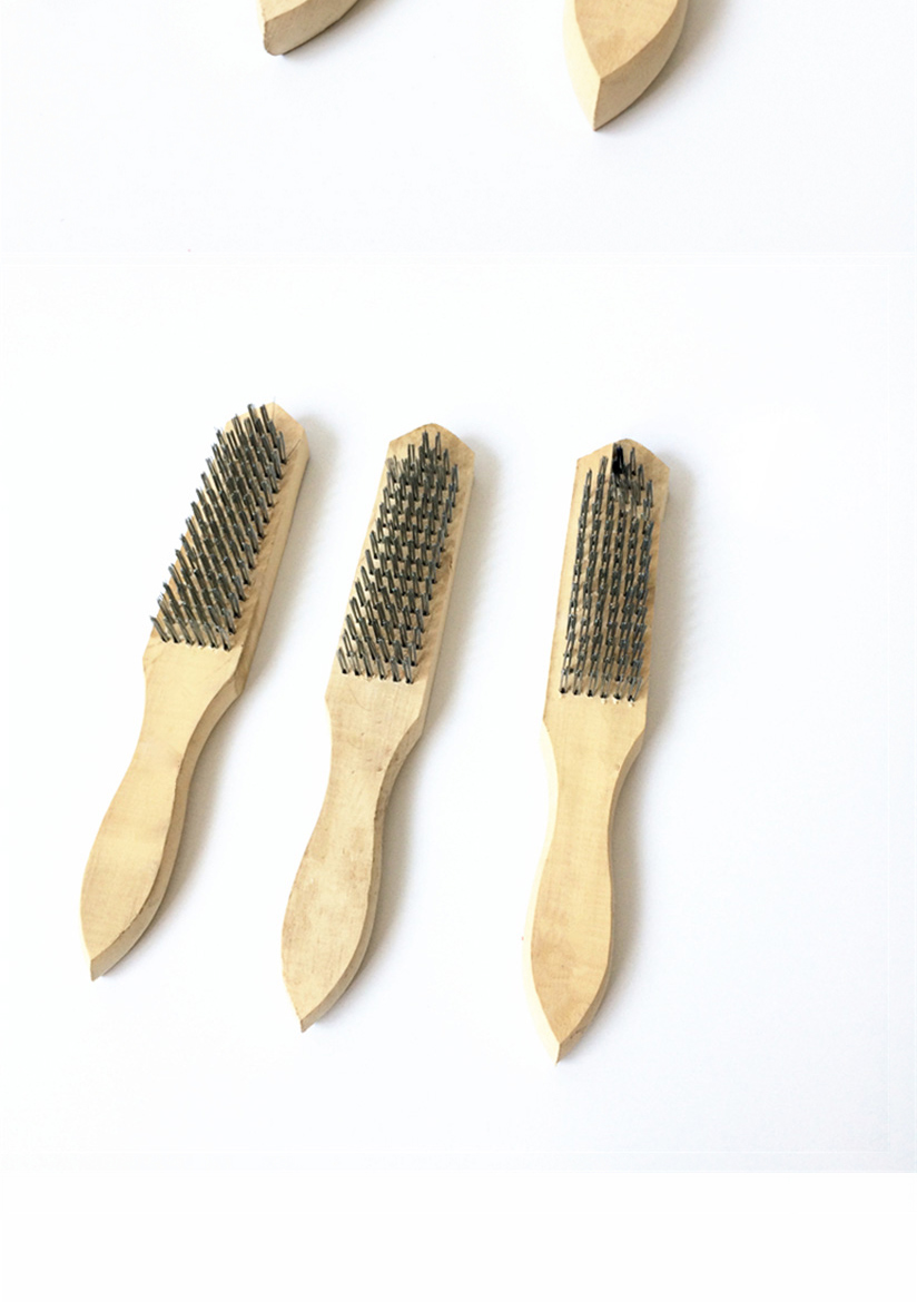 加大加厚实木钢丝刷鱼鳞刨刮鱼鳞器鱼刷家用杀鱼刨卖鱼工具 鱼鳞丝刷