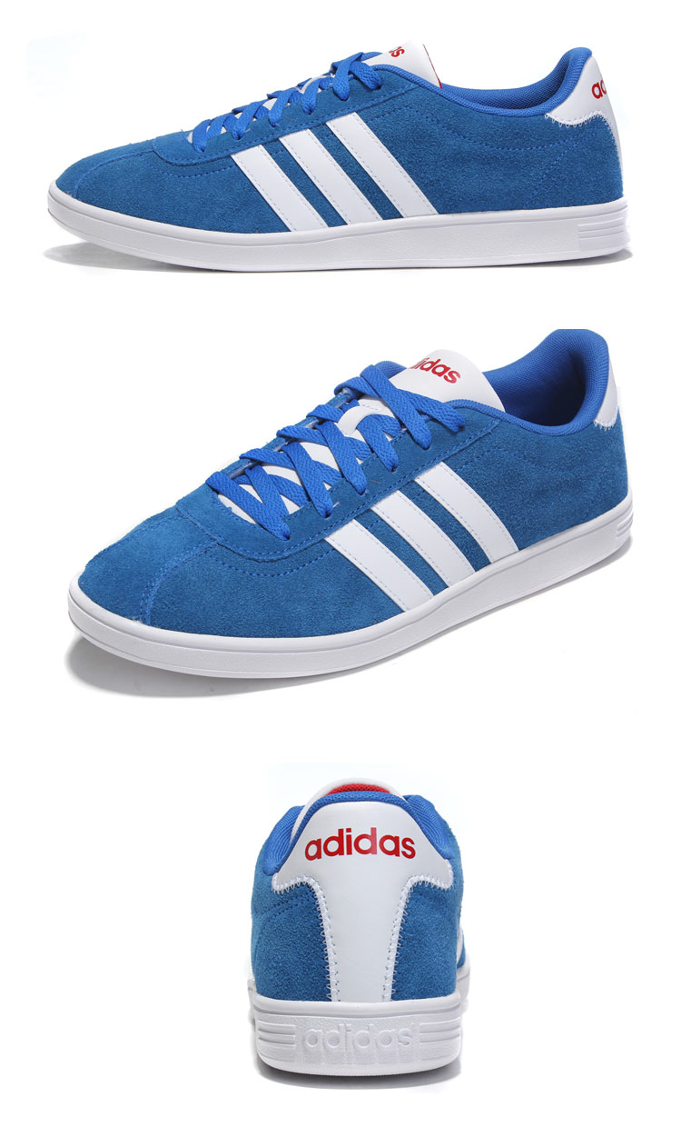 阿迪达斯neo2016新款运动休闲复古板鞋热f9925 f99258蓝 白 红 40