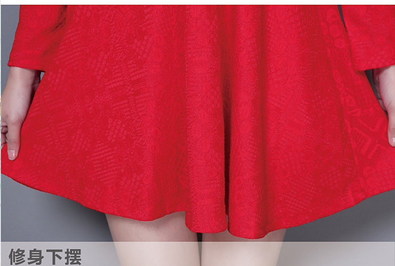 摩纤2016秋冬季新款女装针织长袖连衣裙秋 修身中长款打底衫毛衣打底裙子秋装女M1606 酒红色 M.