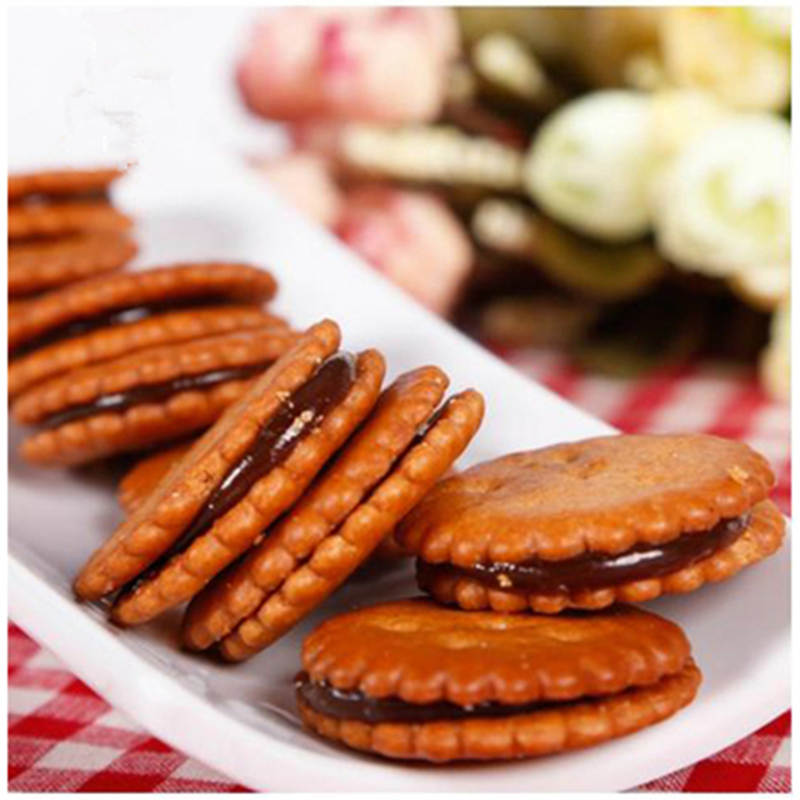 黑糖麦芽夹心饼干 500g/包 台湾原装 休闲焦糖零食小吃饼干