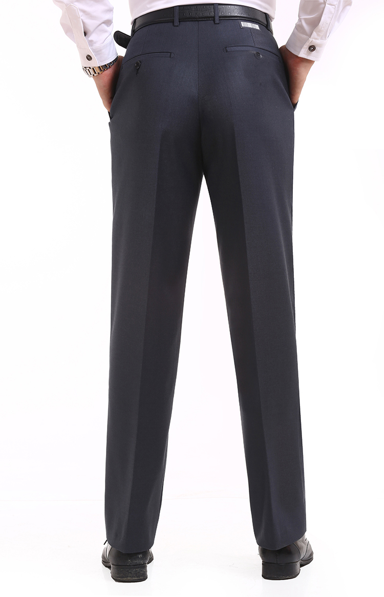 京欧2015秋冬新品男士西裤 商务休闲双褶西裤 蓝色 36码腰围2尺8