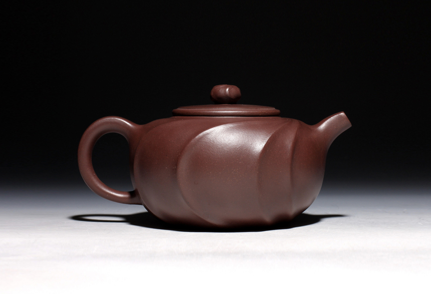 紫砂陶瓷 紫砂 国家级工艺美术师 吴建强 紫泥碧波壶 435cc