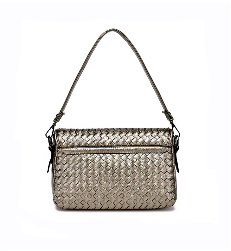 flipped斐莉德 迷你编织女包宴会欧美风简约青年单肩斜挎背包 黑色