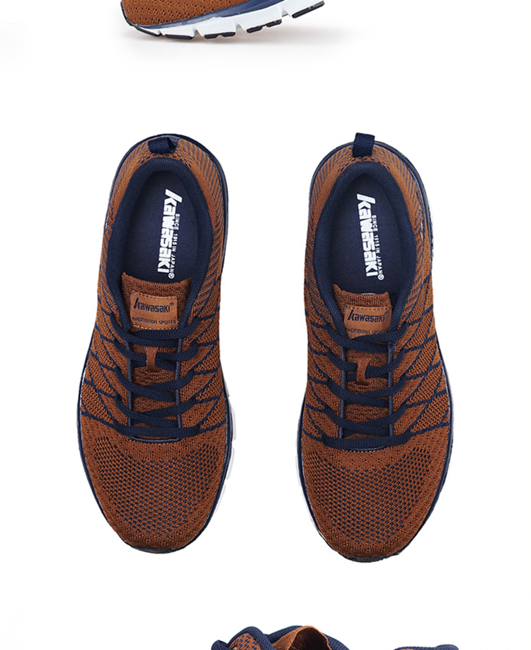 川崎kawasaki 慢跑鞋 运动休闲专项运动鞋 防滑耐磨 羽鞋 卡其色 45码