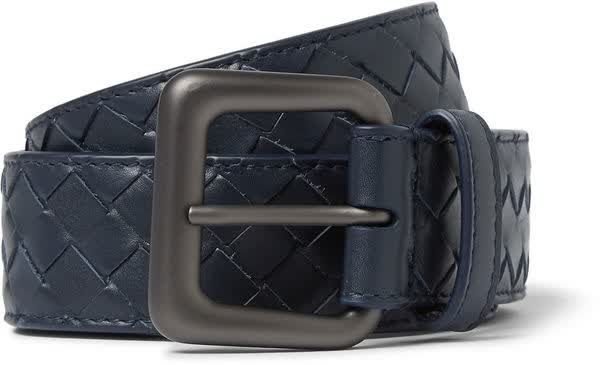 宝缇嘉/bottega veneta 3cm 海军蓝编织皮带 blue 105