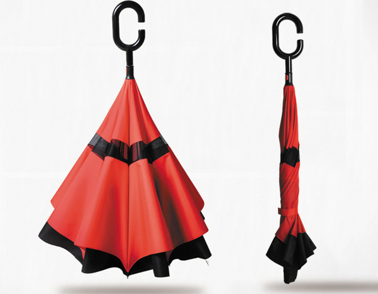 物有物语 反收雨伞 外翻伞 双层遮阳反向伞 汽车雨伞外收直杆反折伞 l