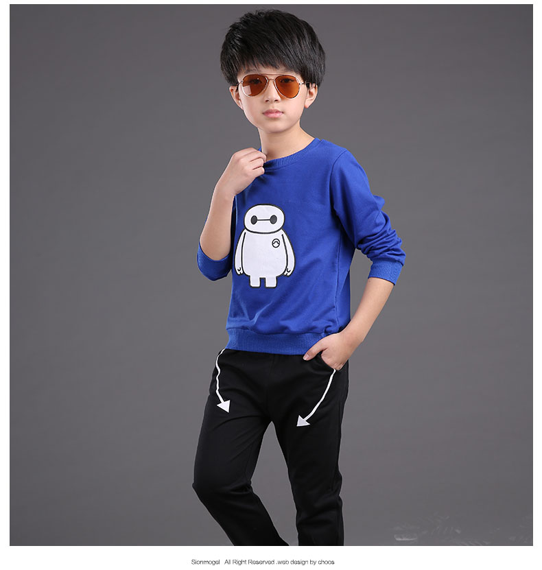 男童t恤童装春装儿童上衣2016韩版新款中大童春季打底衫男孩衣服 e