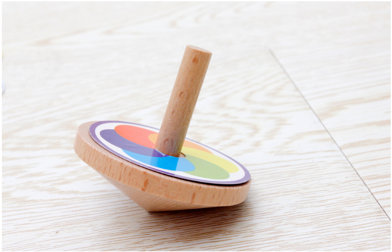 木丸子百变陀螺木制创意玩具传统怀旧儿童木质玩具有趣味好玩百变陀螺