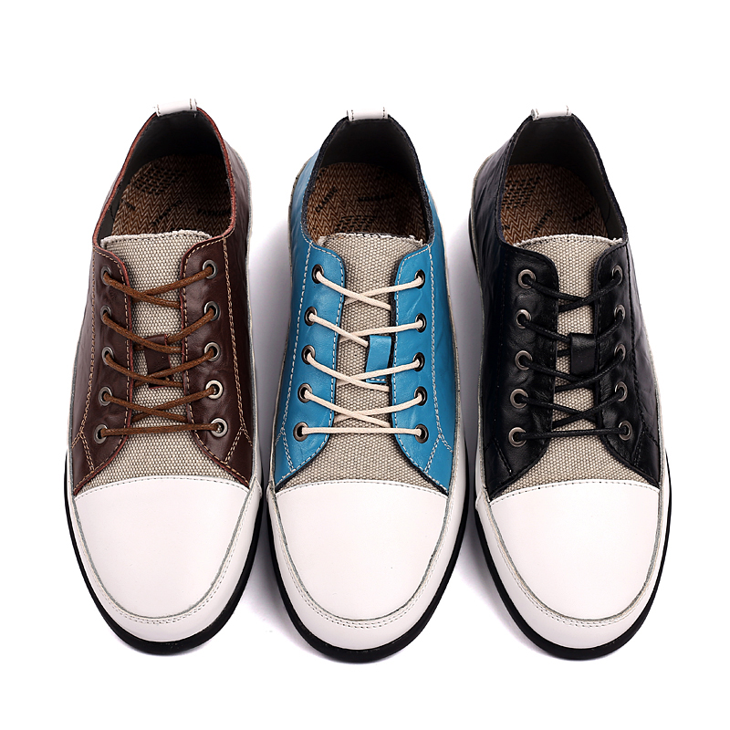 香港bezos贝左斯 新款板鞋韩版男士休闲鞋圆头男鞋 黑色 39