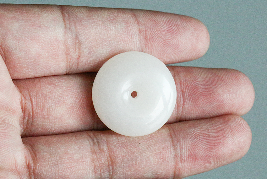 和田羊脂玉平安扣8.10g