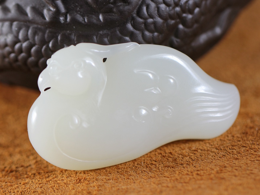 和田玉羊脂玉挂件鹌鹑33.35克