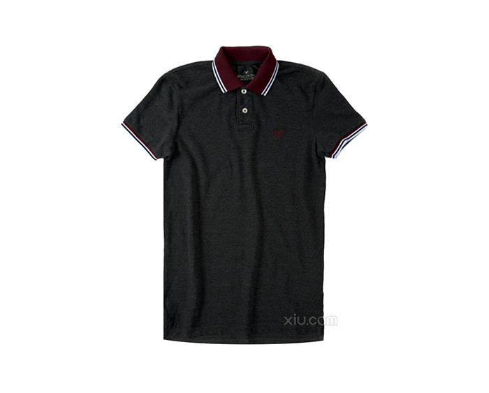 eagle outfitters 美国鹰牌服饰公司 男士纯棉polo衫 黑色 xl